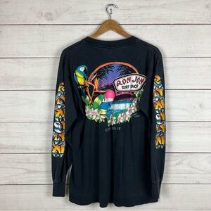 Vintage 1990s Ron Jon Surf Faded Long Sleeve Shirt XL